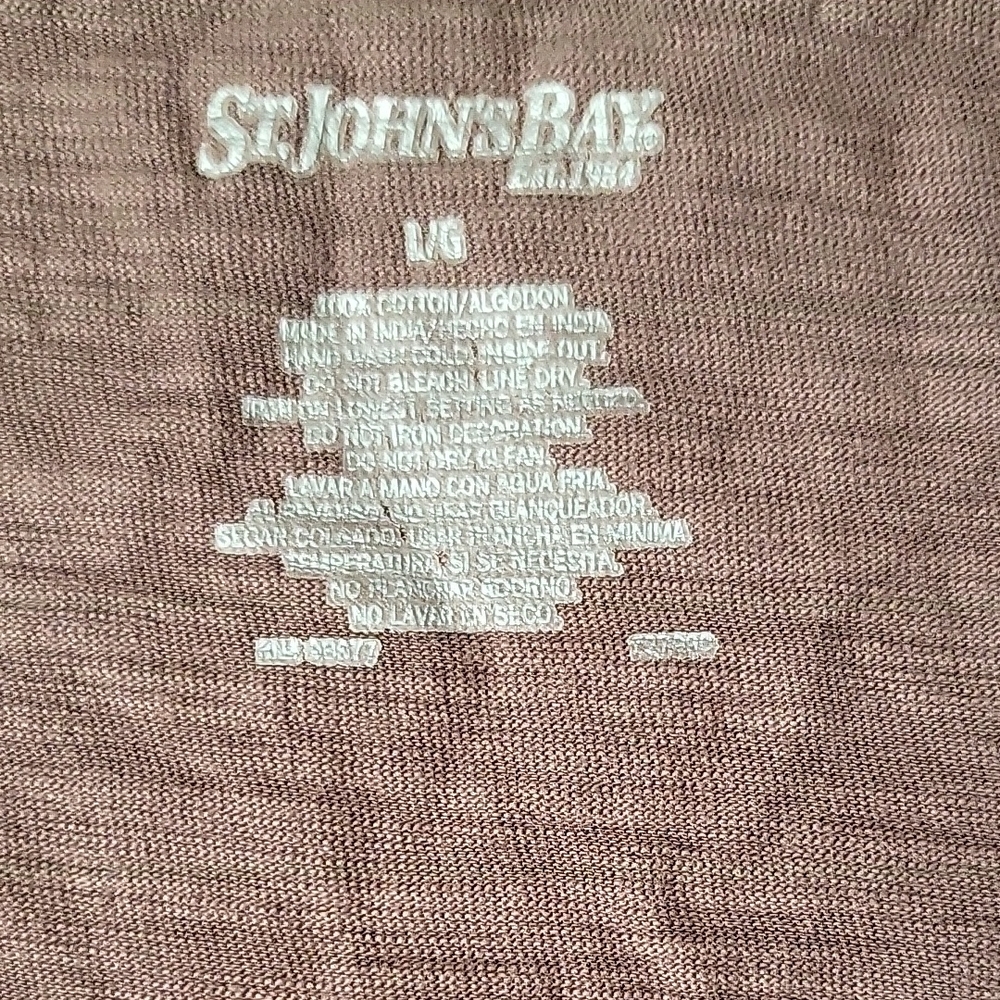 St. John's Bay Embellished Short Sleeve Top - Brown - Picture 2 of 4